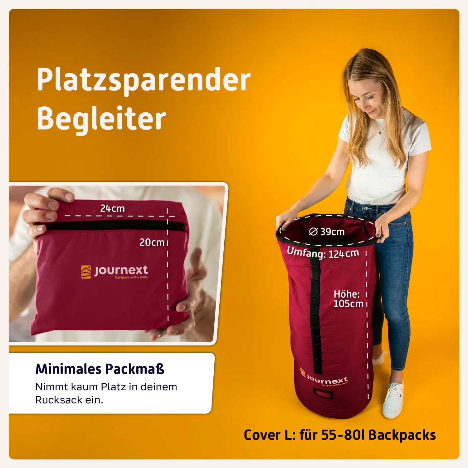 2 in 1 Rucksack Schutzhülle & Regenschutz