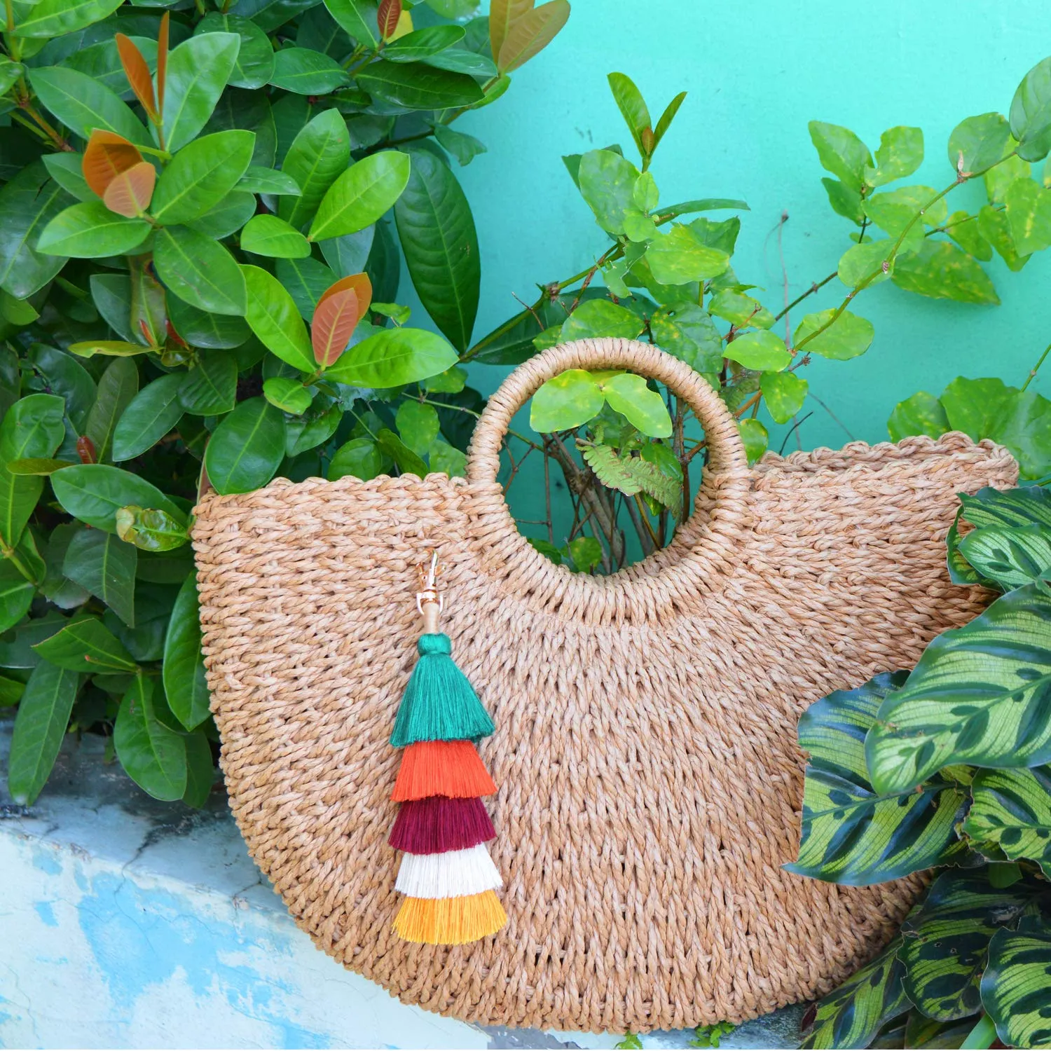 Boho Pom Pom Tassel Bag Charm