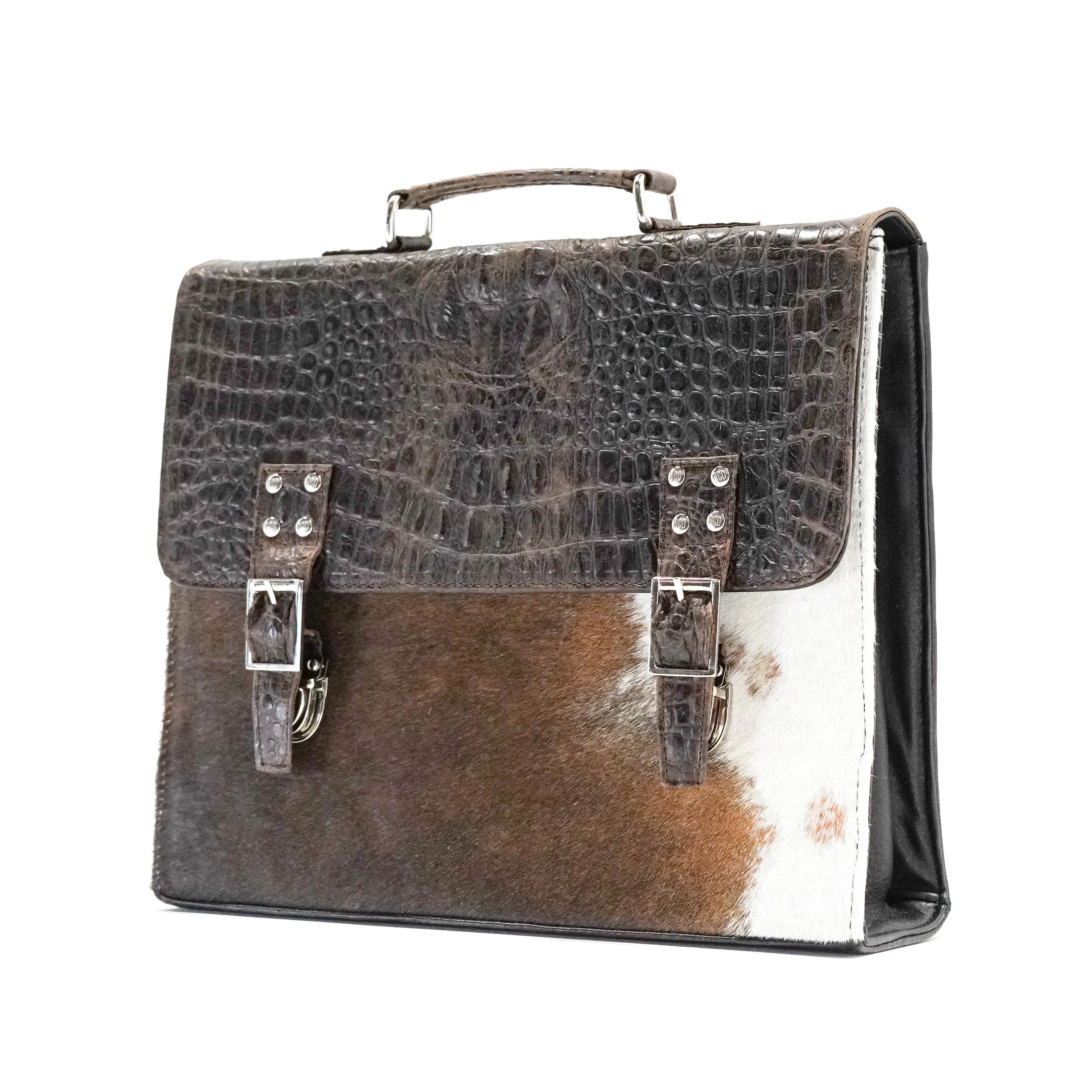 Briefcase - Chocolate & White w/ SPF Croc