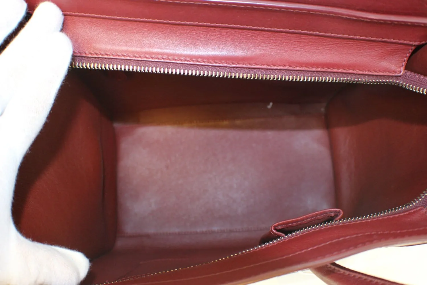 Celine Tote Bag - Celine Mini Luggage Red Pebbled