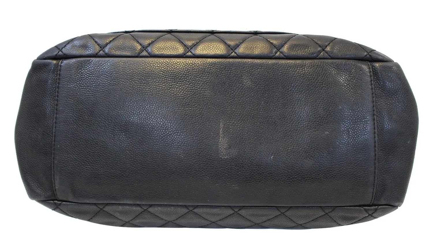 CHANEL Black Caviar Leather Grand Shopping Tote Bag