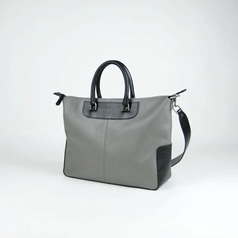 Classic Large Womens Black Leather Work Handbag Purse Leather Shoulder Purse Bag for Ladies