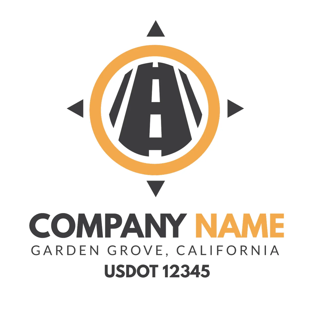Company Name Truck Door Decal (USDOT), 2 Pack