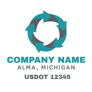 Company Name Truck Door Decal (USDOT), 2 Pack