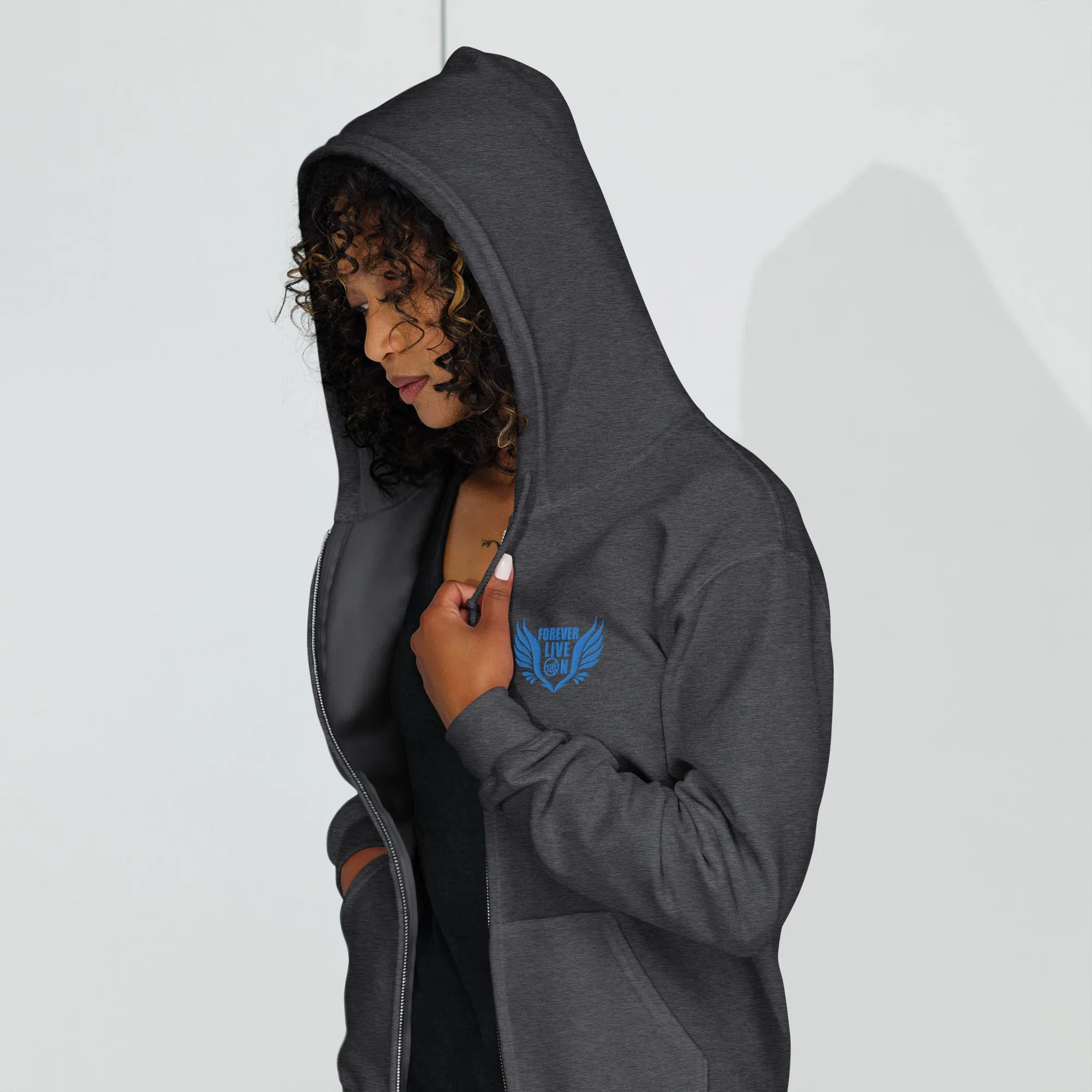 FLO Wings Zip Up Hoodie (Aqua/Teal)