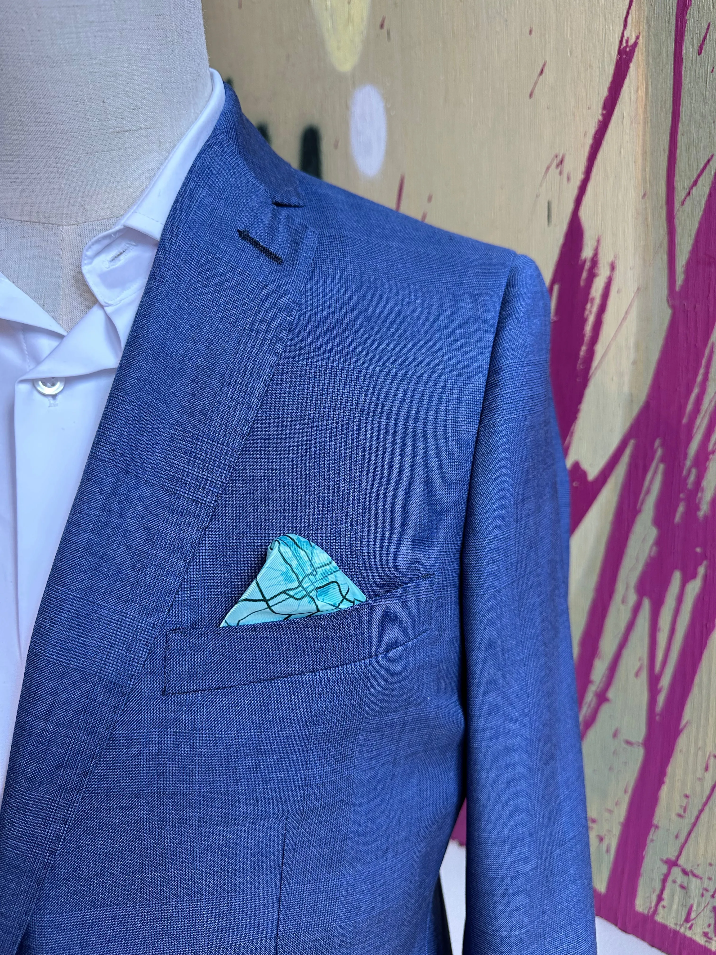 French Blue Glen Plaid Premium Suit