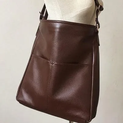 Genuine Leather Bag Handmade Shoulder Bag Crossbody Bag For Women