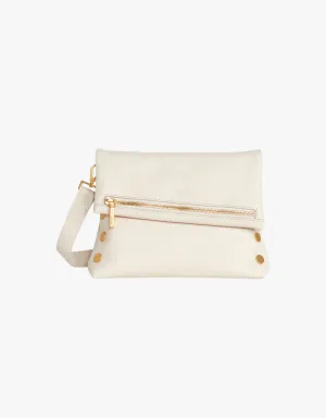 Hammitt VIP Medium Crossbody Clutch in Calla Lily White & Brushed Gold