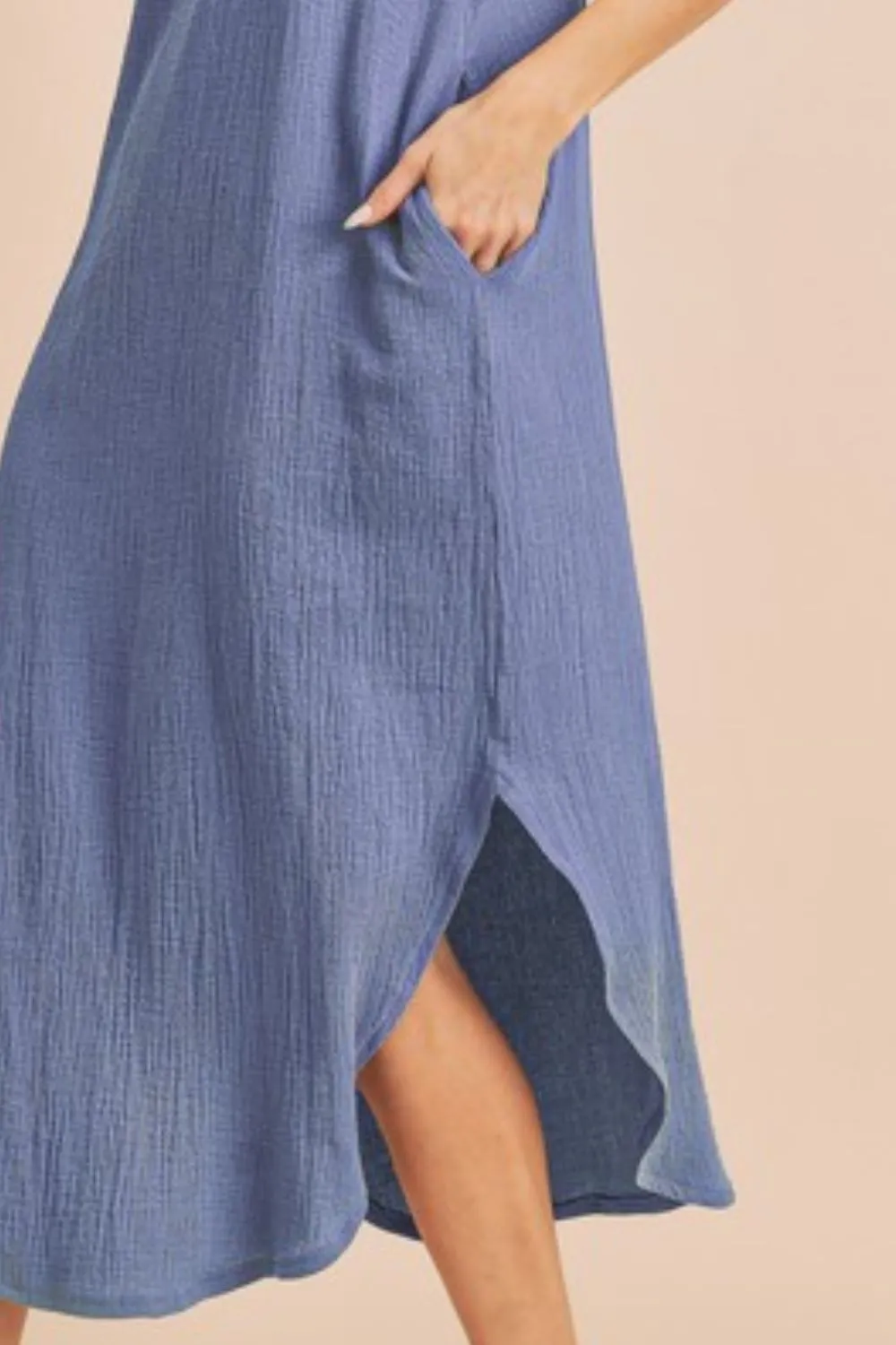 Hazel Blues® |  Aemi   Co Round Neck Midi Tank Dress with Pockets