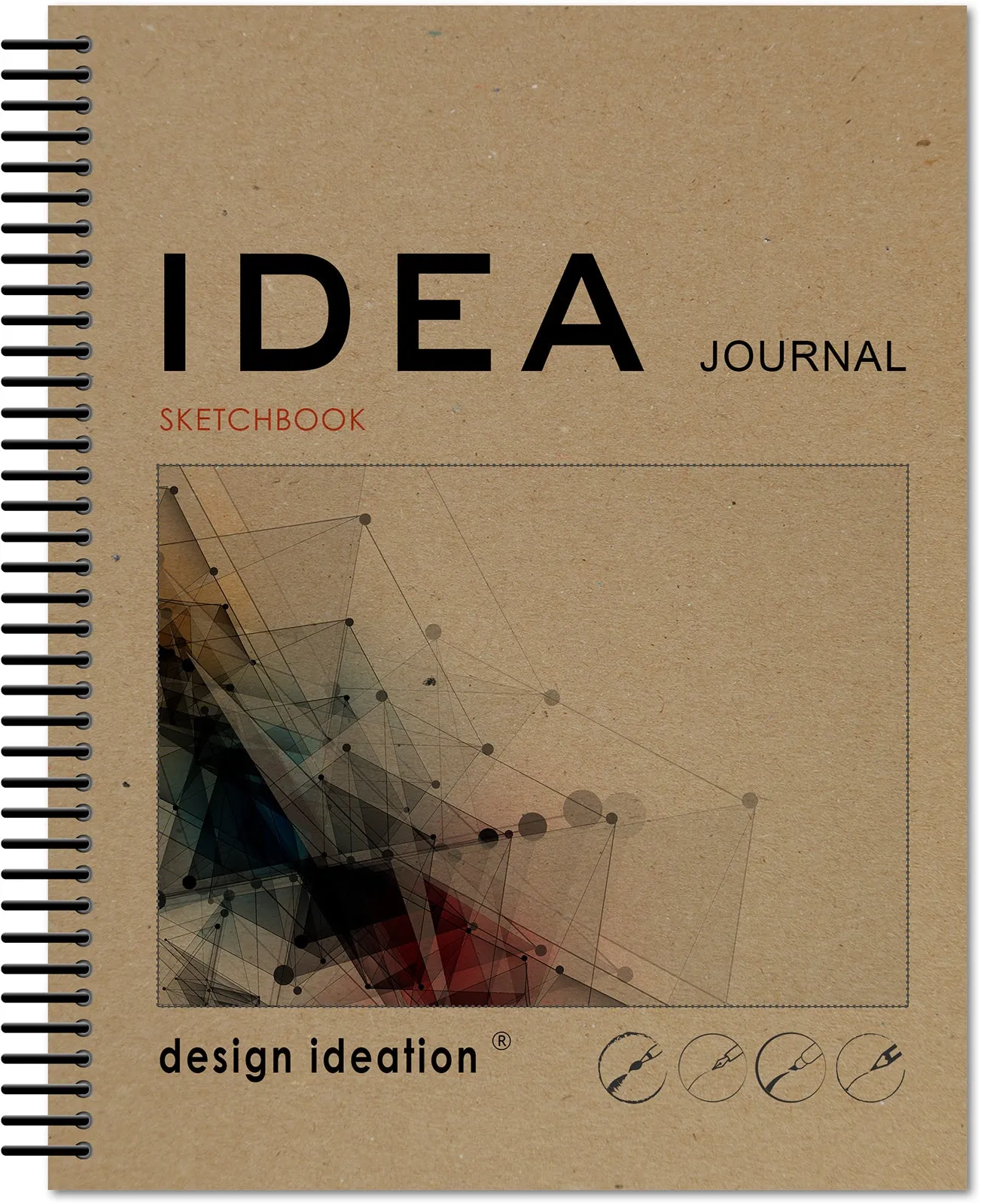 IDEA Journal Sketchbook. Spiral Bound. Journal Style. Multi-Media. (8.5" x 11") SB-50100-LS