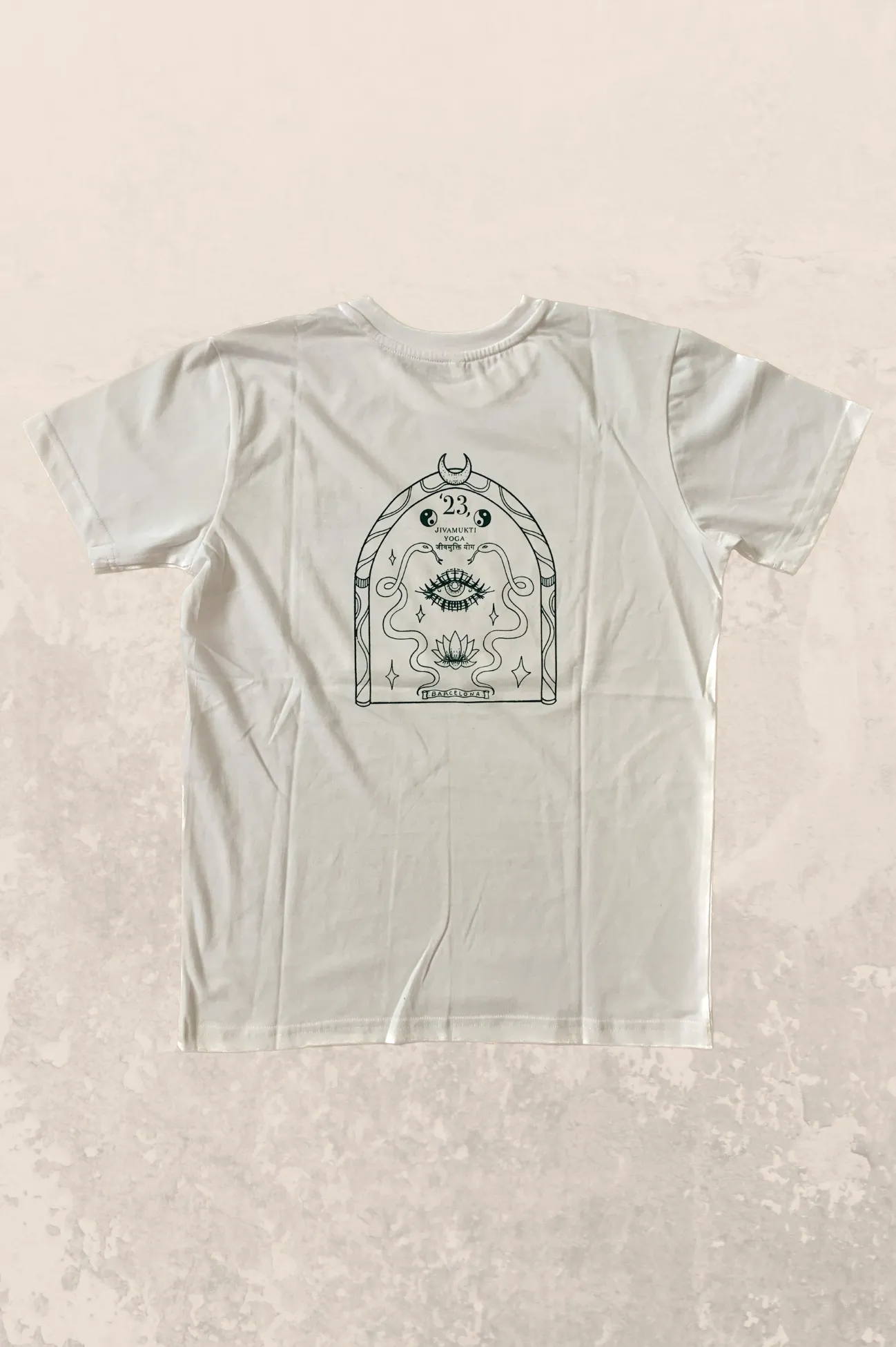 Jivamukti Barcelona Tribe Unisex T-Shirt - White