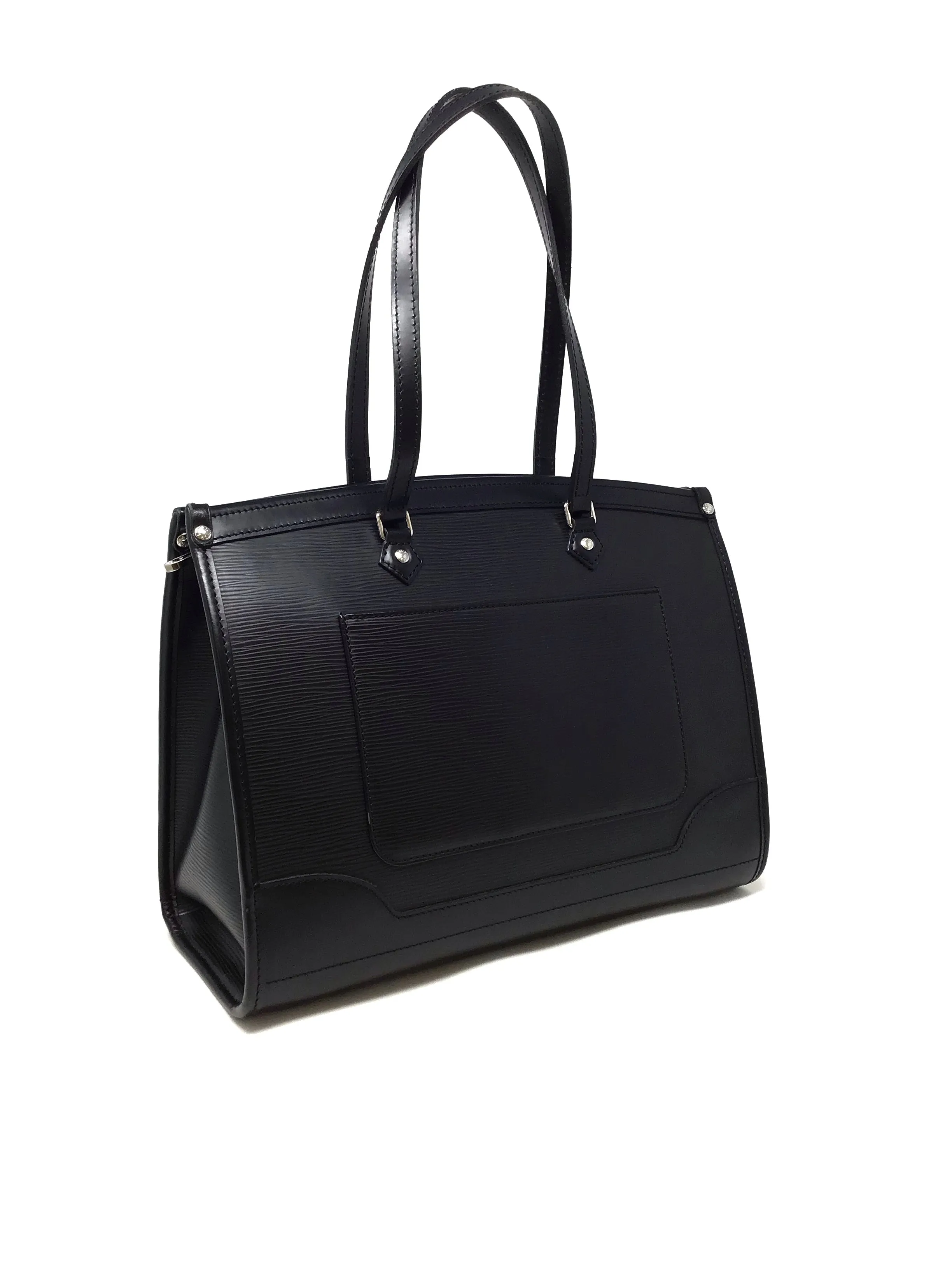 Louis Vuitton Black '09 'Madeleine' GM Epi Zip Tote