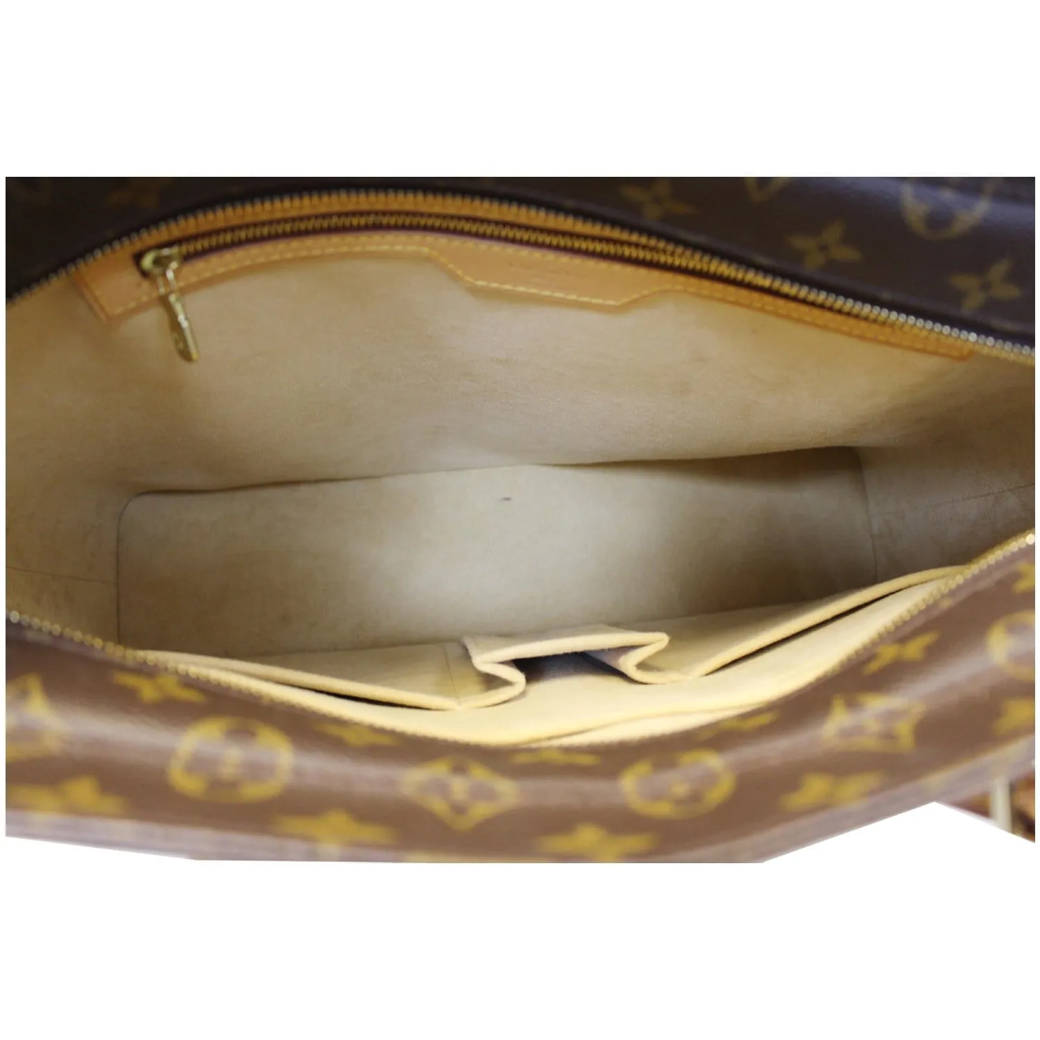 LOUIS VUITTON Luco Monogram Canvas Tote Bag Brown