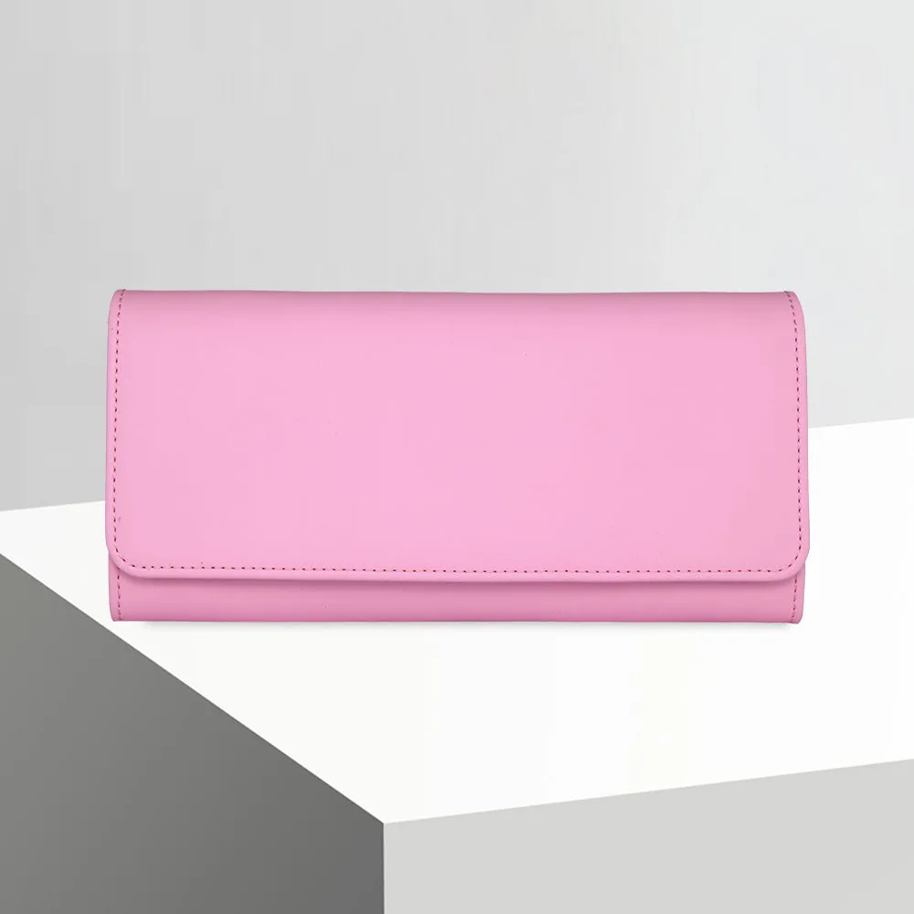 MAC&LOU Bifold Wallet Vegan Smooth Leather Pink