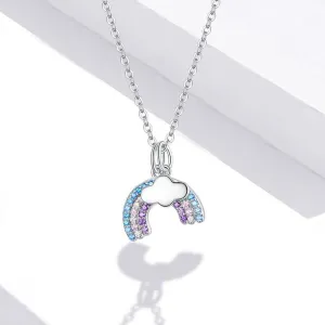 Pastel Rainbow Charm Necklace & Earrings