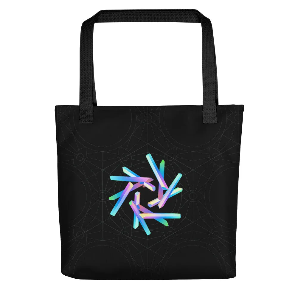Rainbow Aura Quartz Tote Bag
