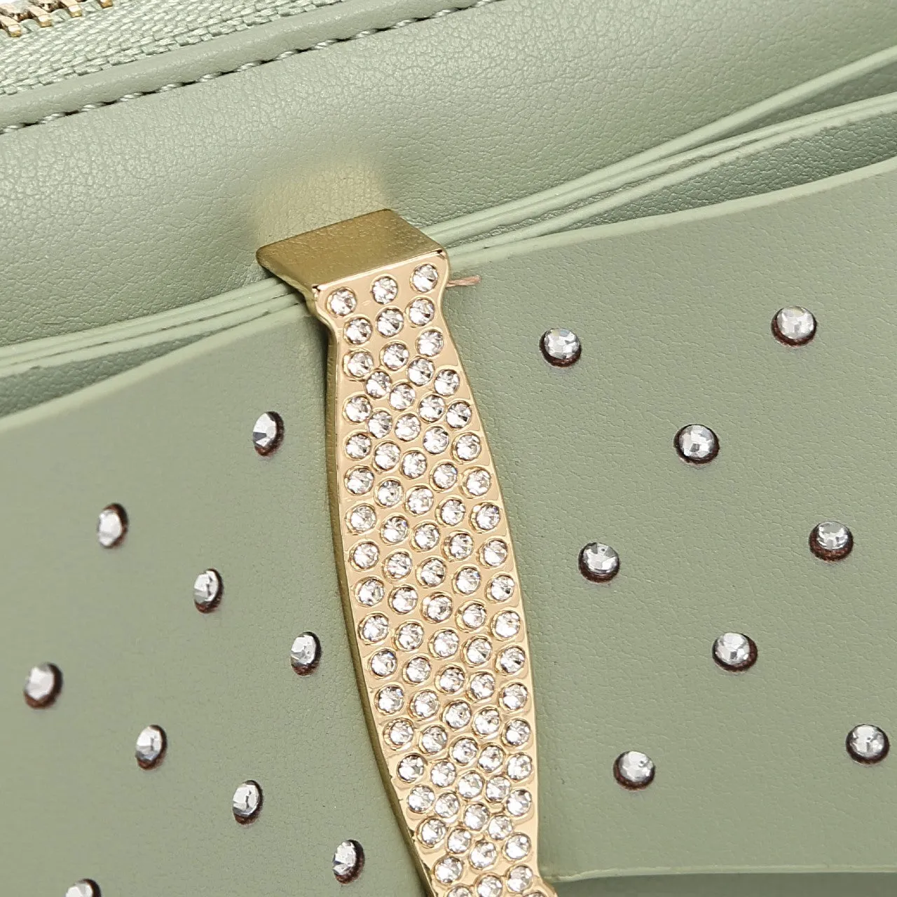 Ribbon Romance Multi-Pocket Rhinestone Wallet [RKW4268]