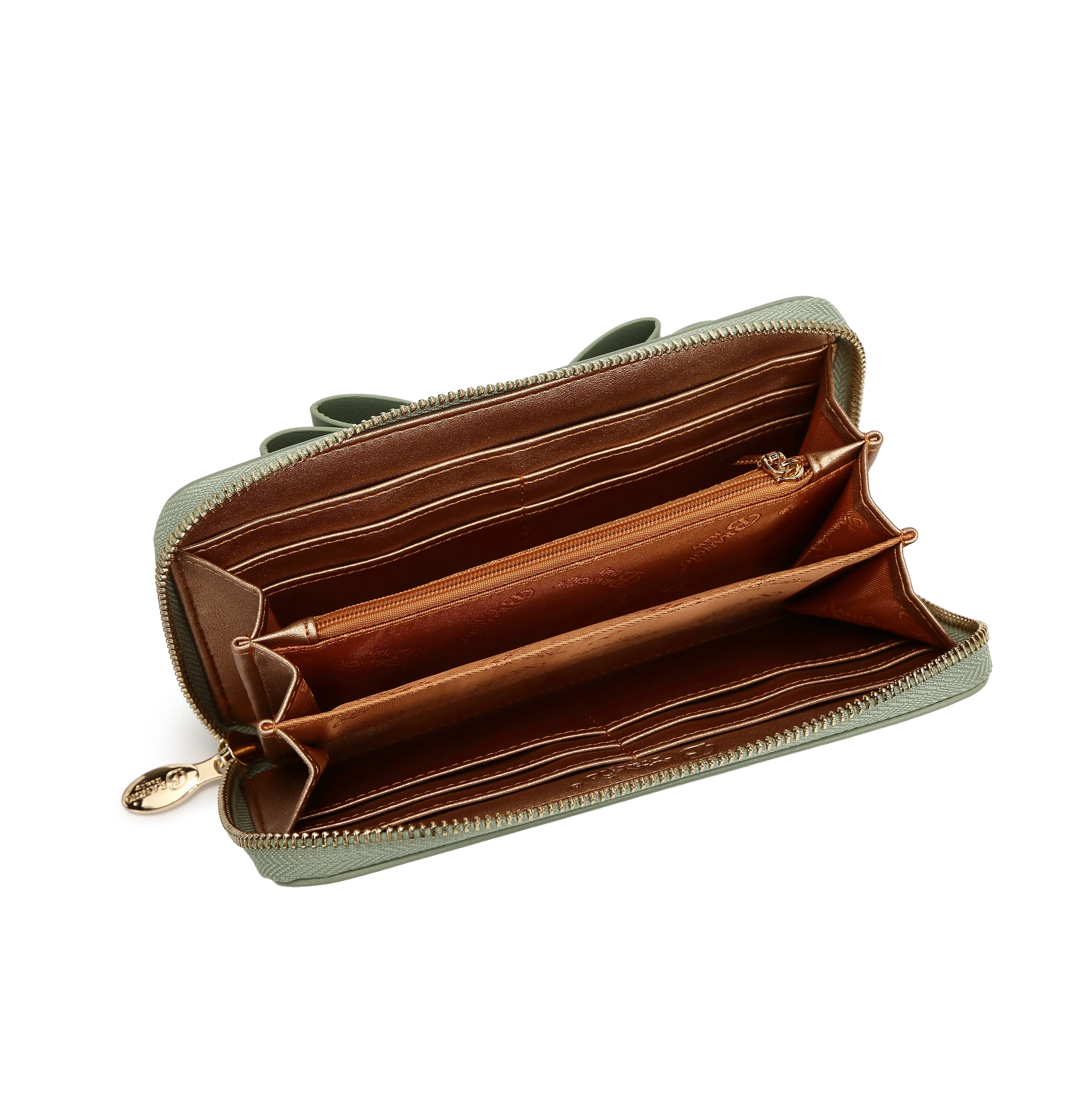 Ribbon Romance Multi-Pocket Rhinestone Wallet [RKW4268]