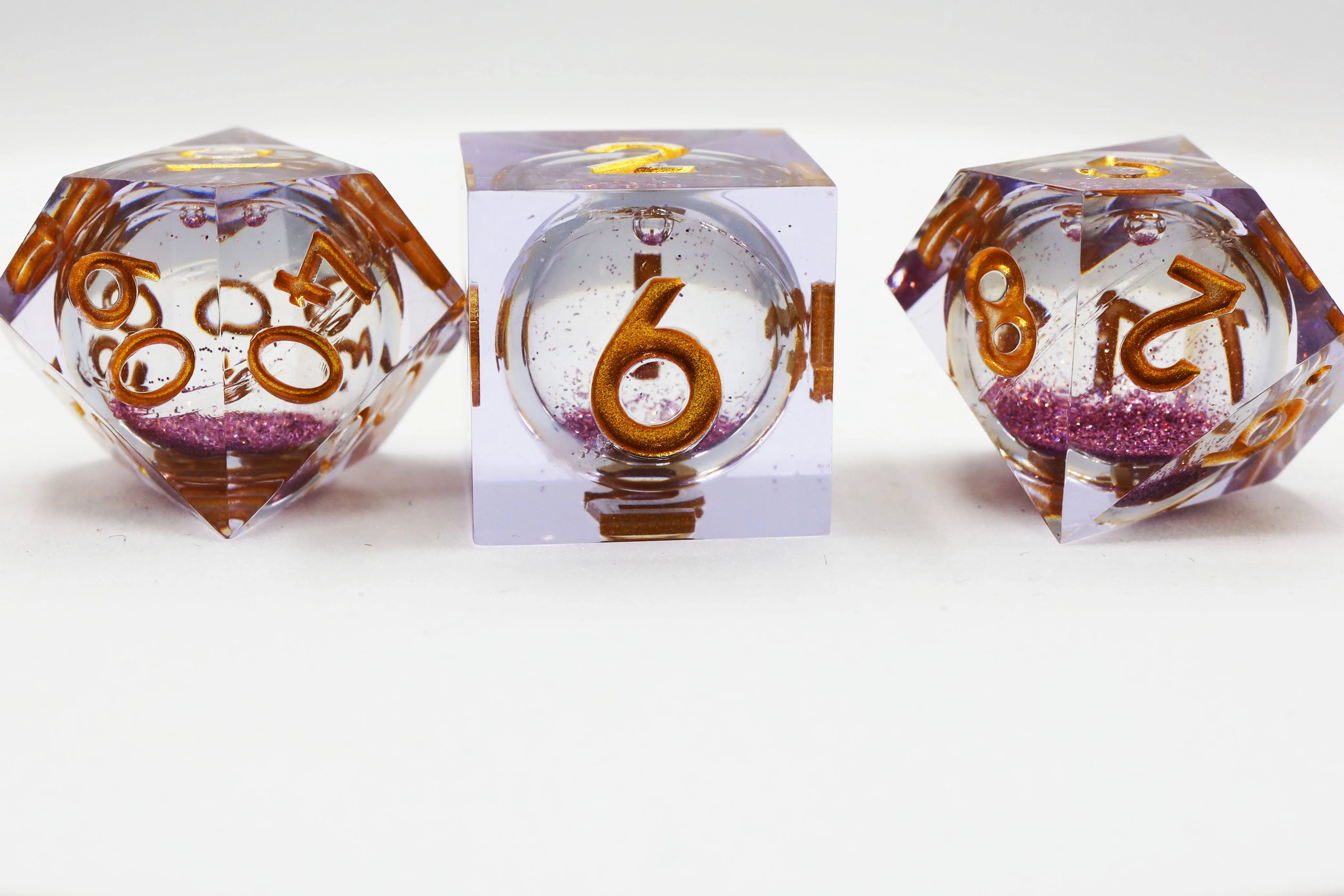Sharp Edge Liquid Core RPG Dice Set - Purple