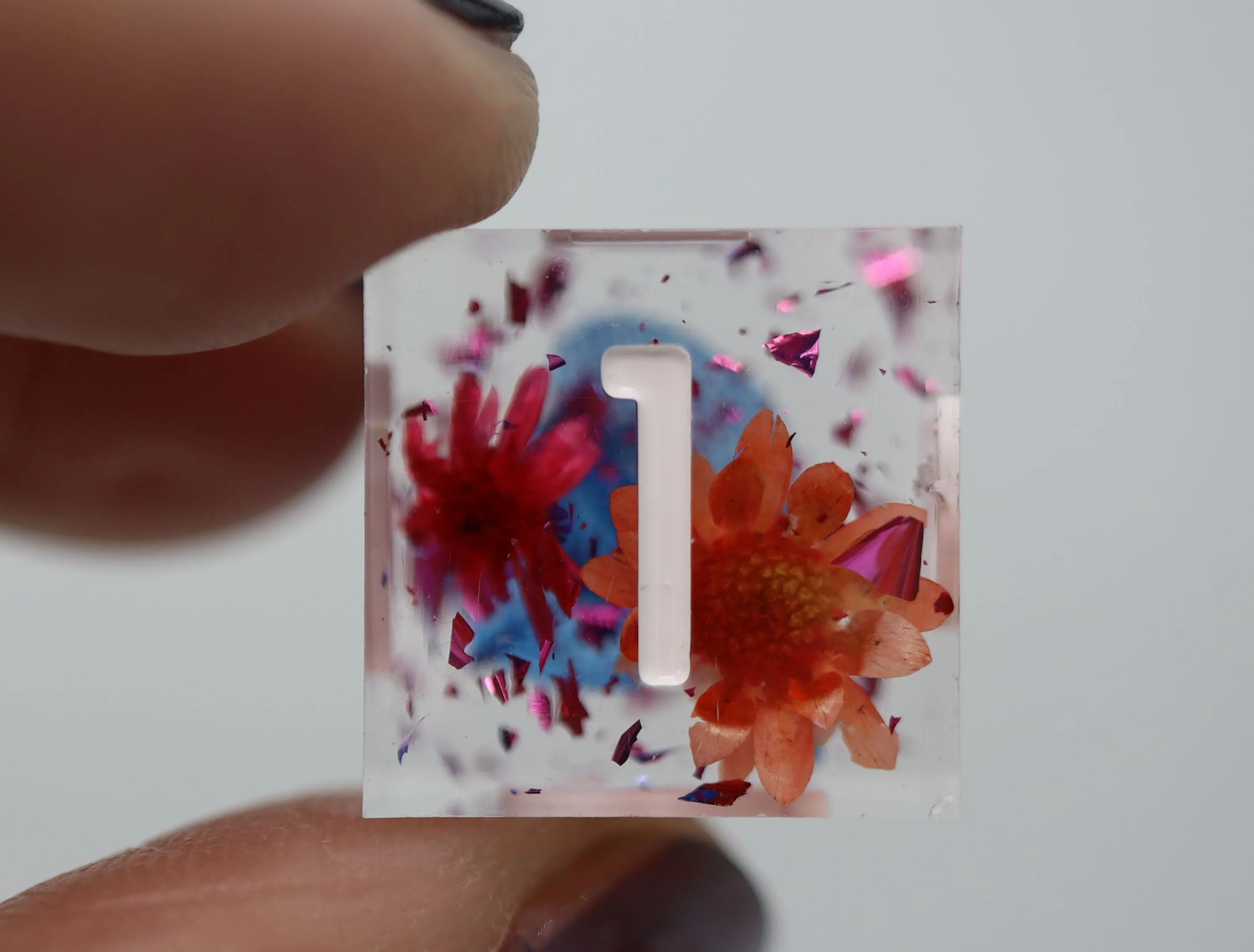 Sharp Edge Resin RPG Dice Set - Blooming Tempest