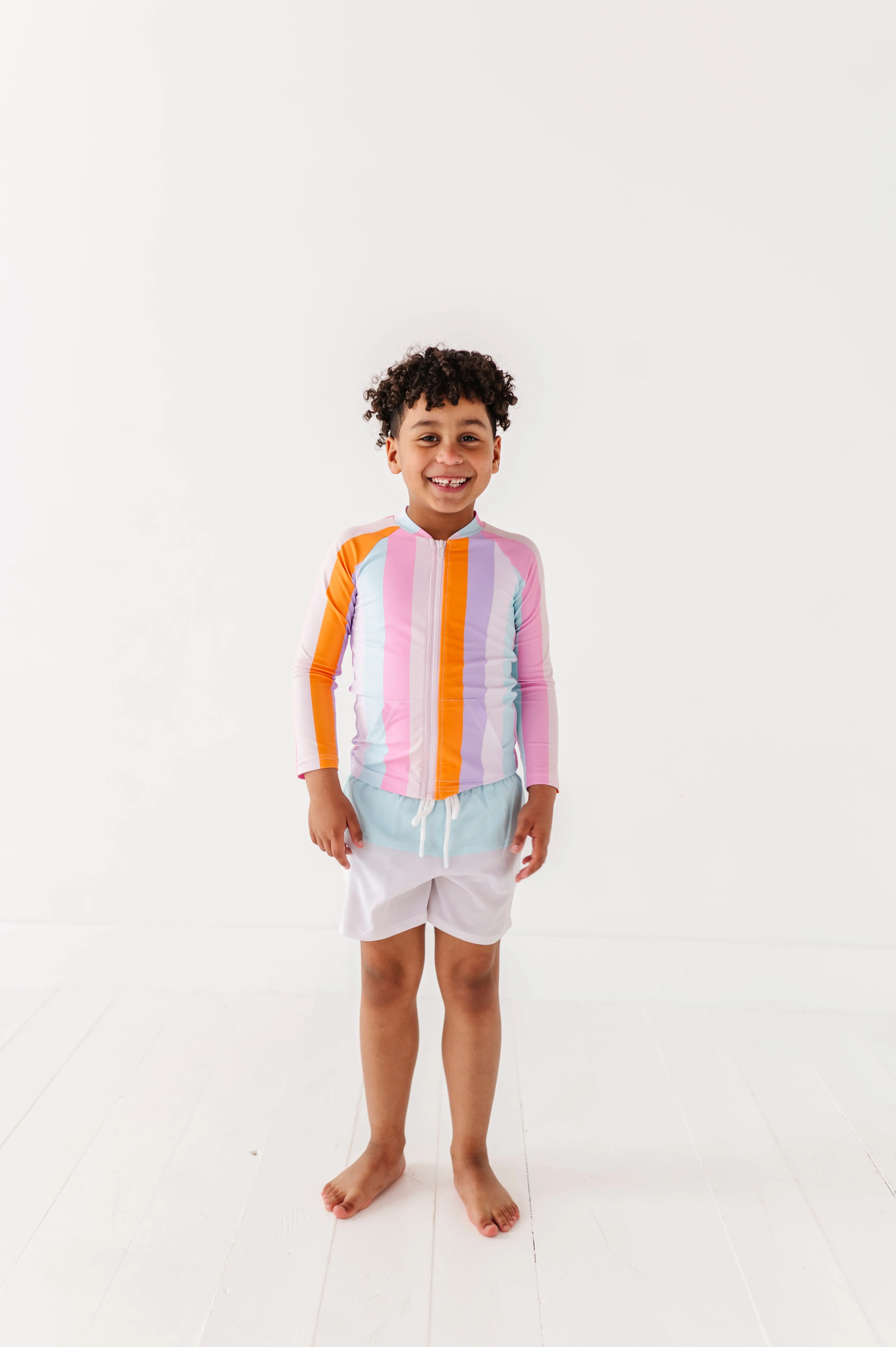 Summer Stripes: RASHGUARD ZIP-UP *SHIRT ONLY!*