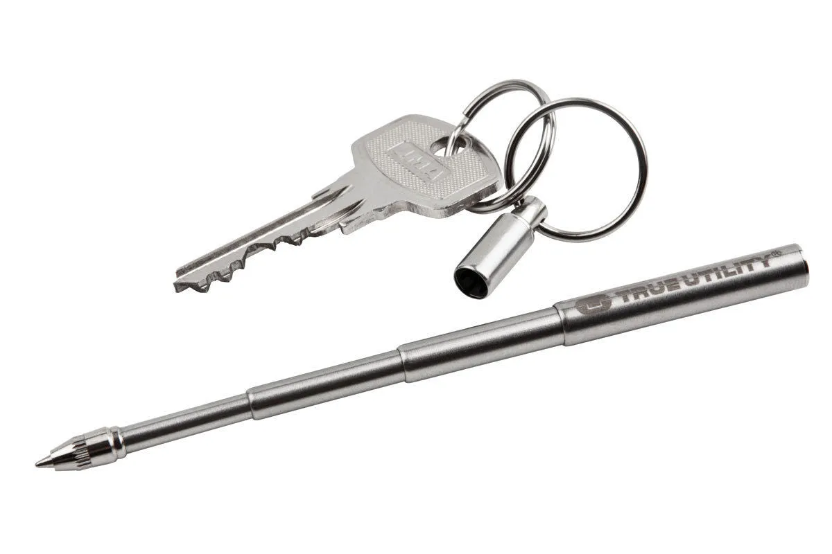 True Utility - TelePen Telescoping Key Ring Pen with 3 Refills