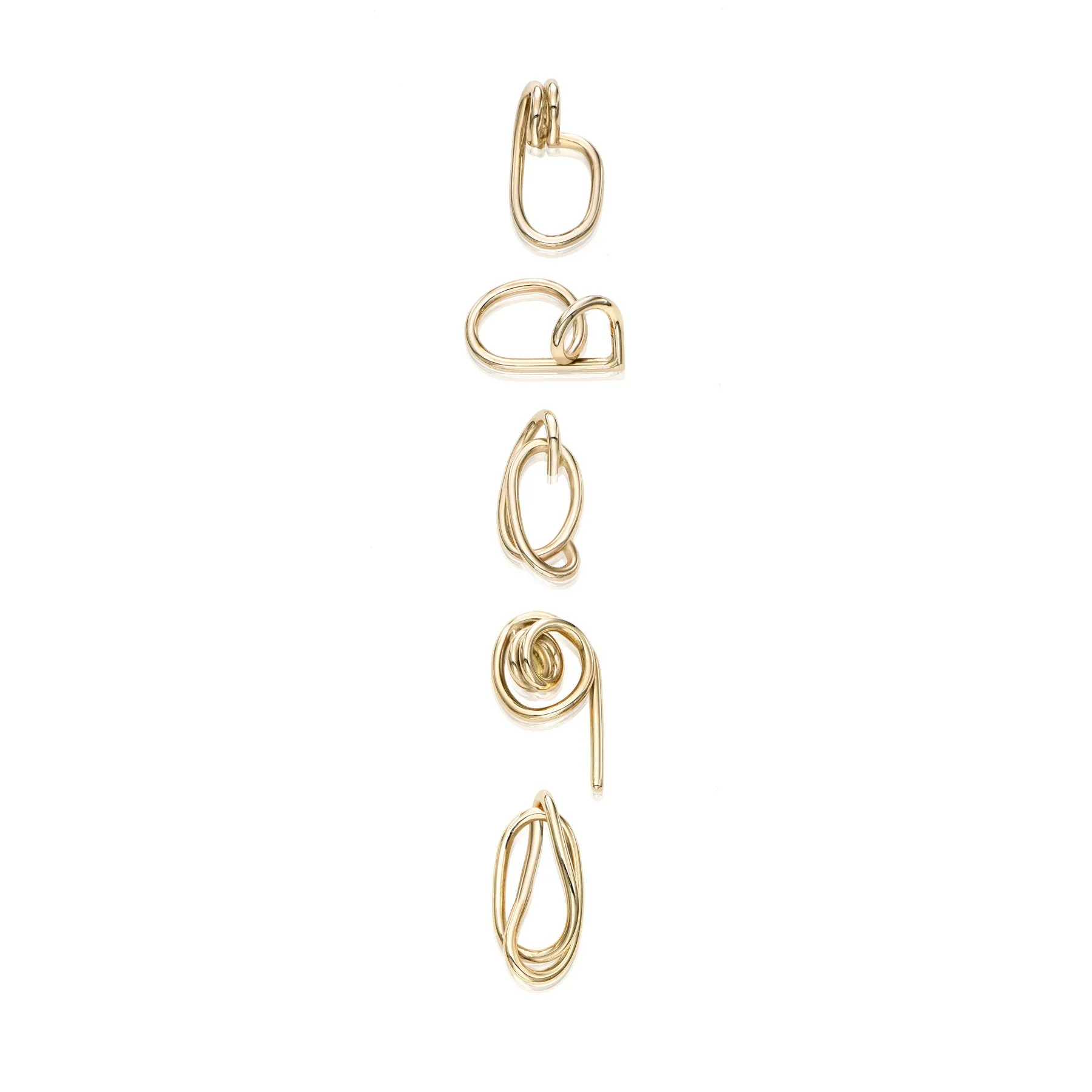 Verse 5 gold stud earring