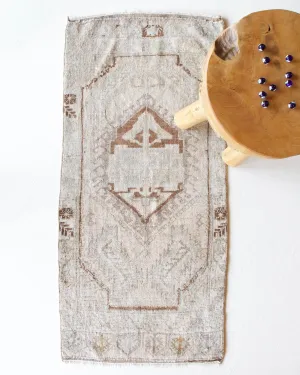 Vintage Mini Turkish Rug 22"x47"