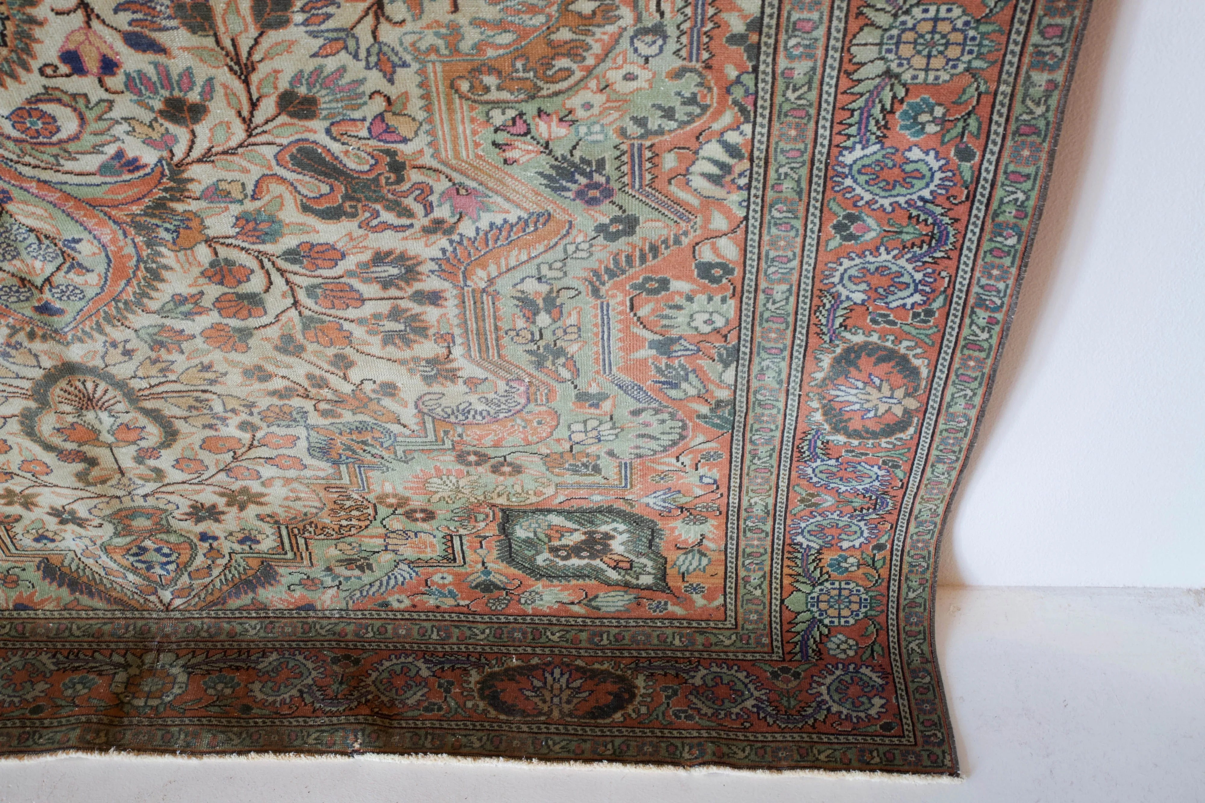 Vintage Turkish Kayseri Rug 6'3" x 9'7"