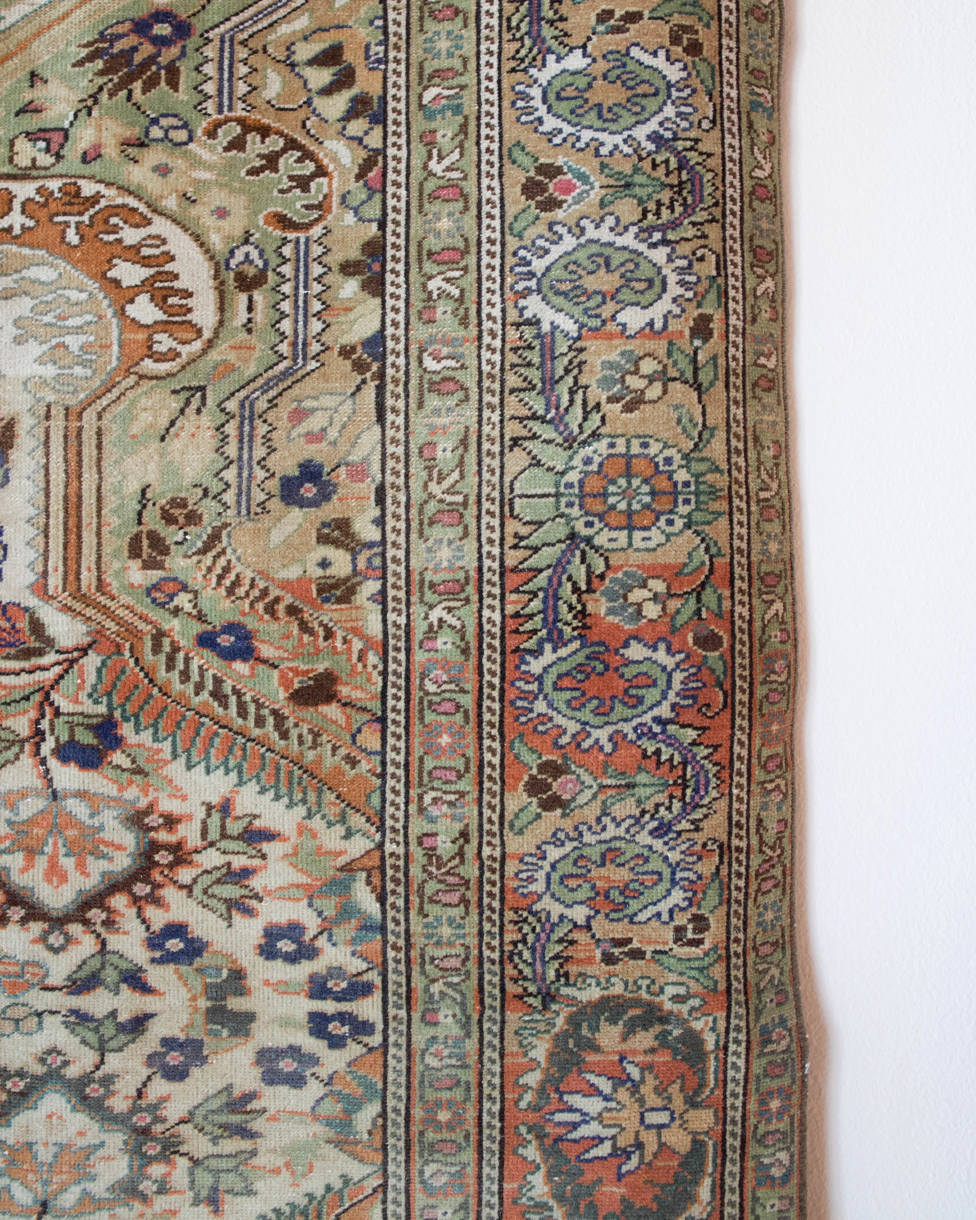 Vintage Turkish Kayseri Rug 6'3" x 9'7"