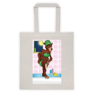 Werewolf Shaving in the Shower Tote Bag