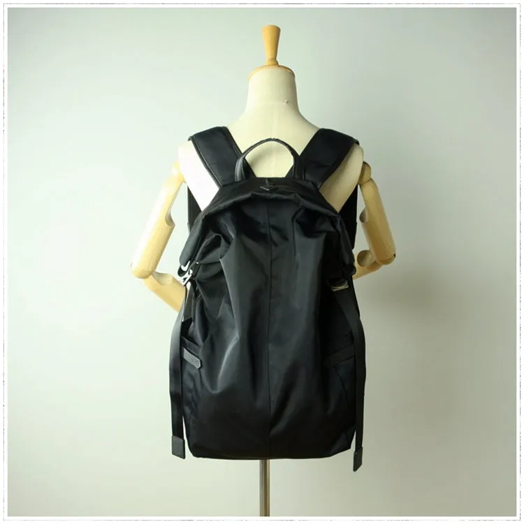 Womens Nylon Large Backpack Bag Navy Nylon Travel Backpack School Rucksack for Ladies